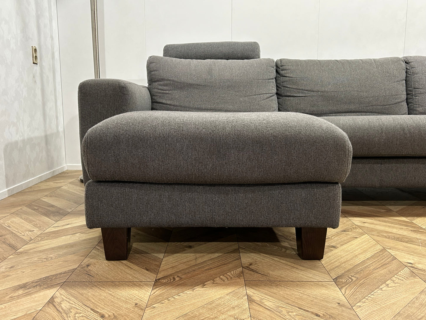 H&H Grijze U Bank ~ Losse Kussens Met Afneembare Hoezen