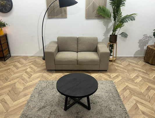 Beige 2.5-Zits Bank ~ Vaste Kussens