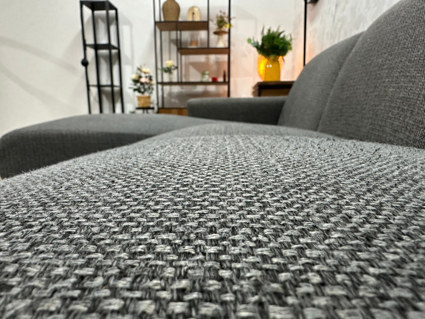 Grijze U Bank ~ Vaste Kussens