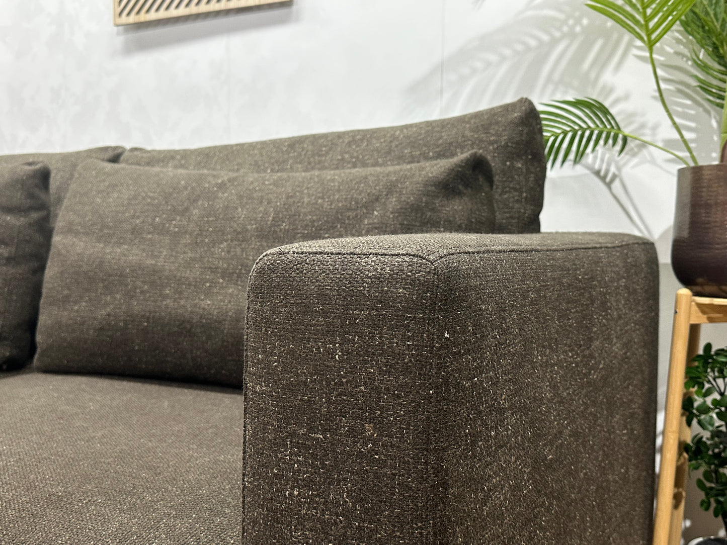 Bruine Hoekbank ~ Losse Kussens Met Afneembare Hoezen