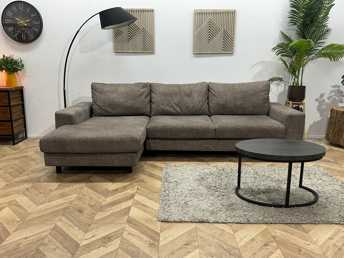 Xooon Grijze Suède Stoffen Hoekbank