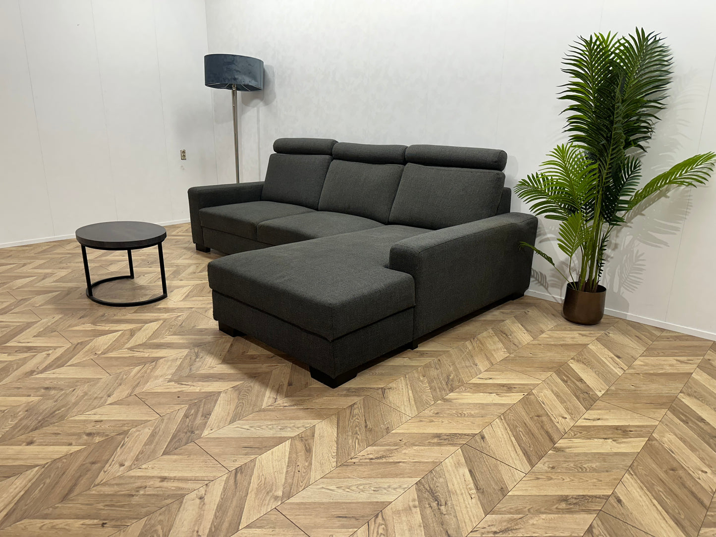 Antraciet Hoekbank ~ Extra Opbergruimte