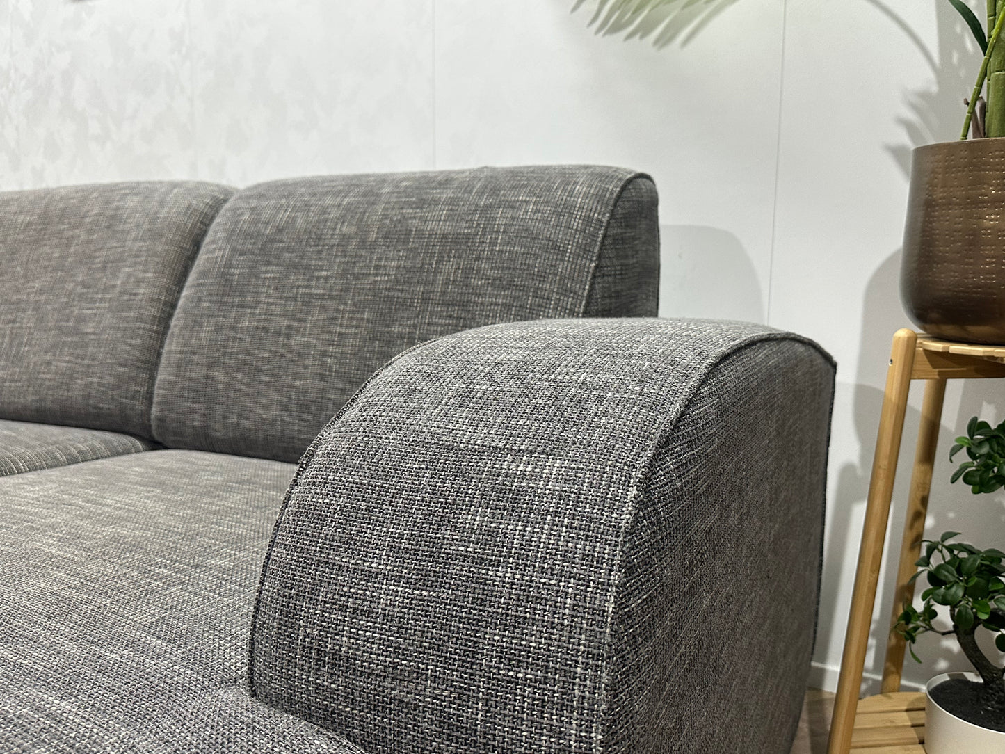 Grijze U Bank ~ Vaste Kussens