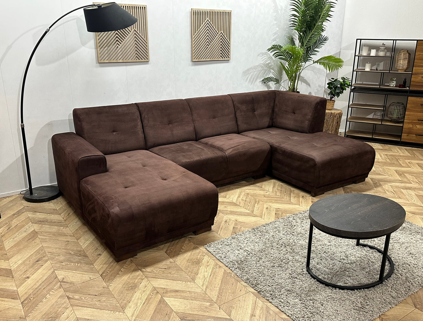 Bruine Suède Stoffen U Bank ~ Vaste Kussens