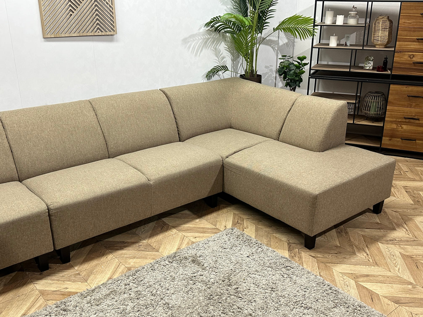 Beige U Bank ~ Vaste Kussens