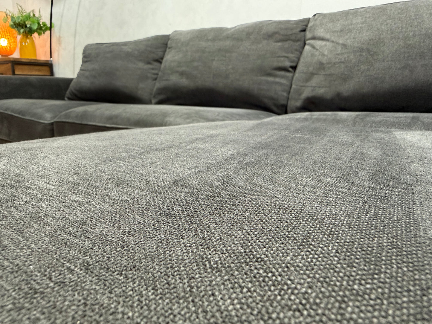 Urban Sofa Suède Antraciet Hoekbank ~ Losse Kussens Met Afneembare Hoezen
