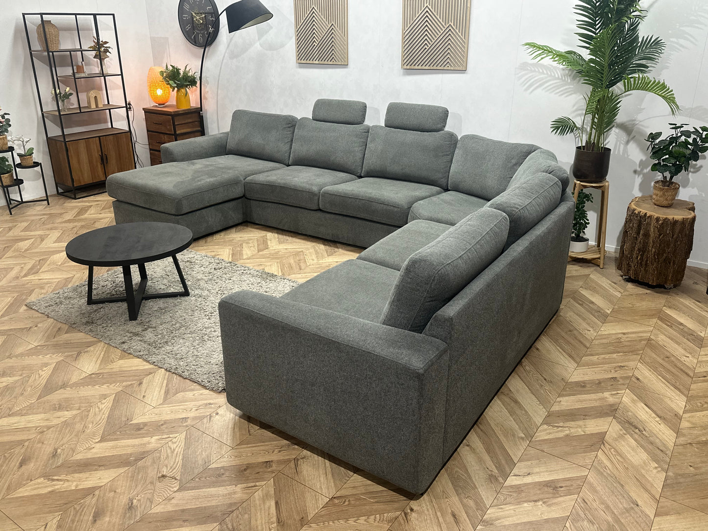 Antraciet Suède Stoffen U Bank ~ Losse Kussens Met Afneembare Hoezen