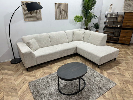 !Showroommodel! Crème Boucle Hoekbank