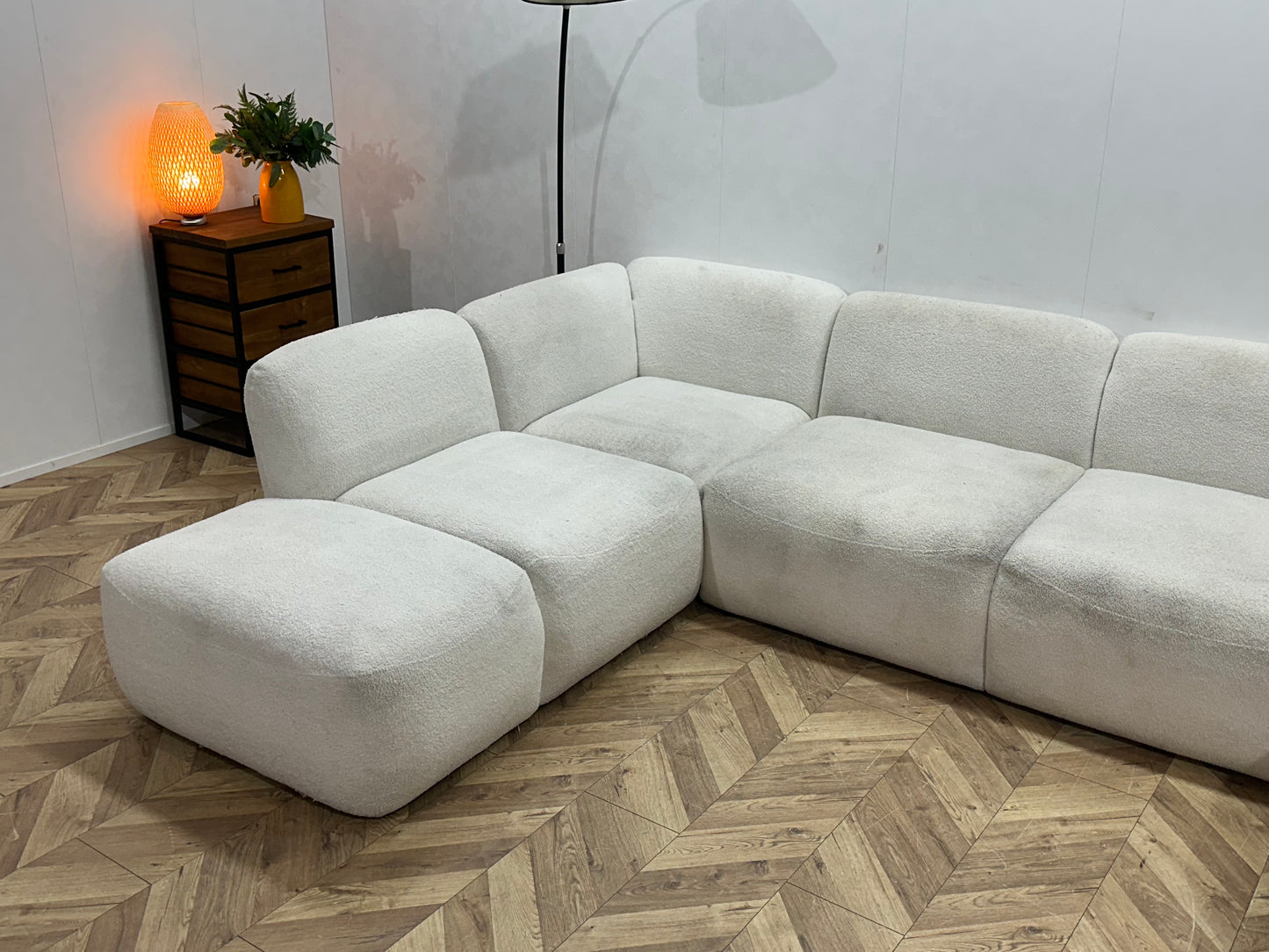 Witte Bouclé Stoffen U Bank ~ Inruilvoordeel