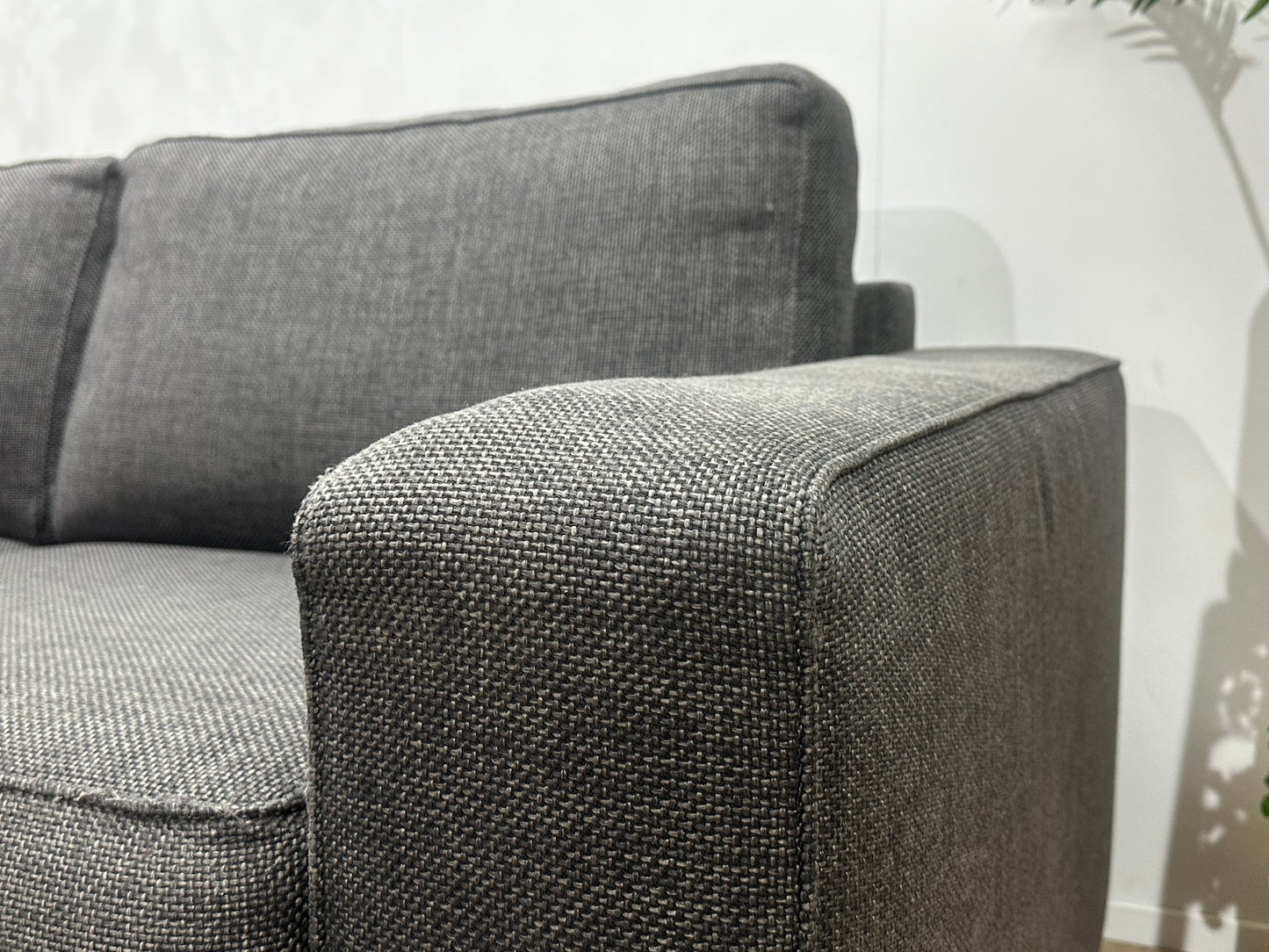 Antraciet Hoekbank ~ Losse Kussens Met Afneembare Hoezen