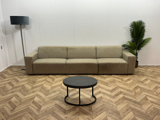 Beige 3-Zits Bank ~ Vaste Kussens