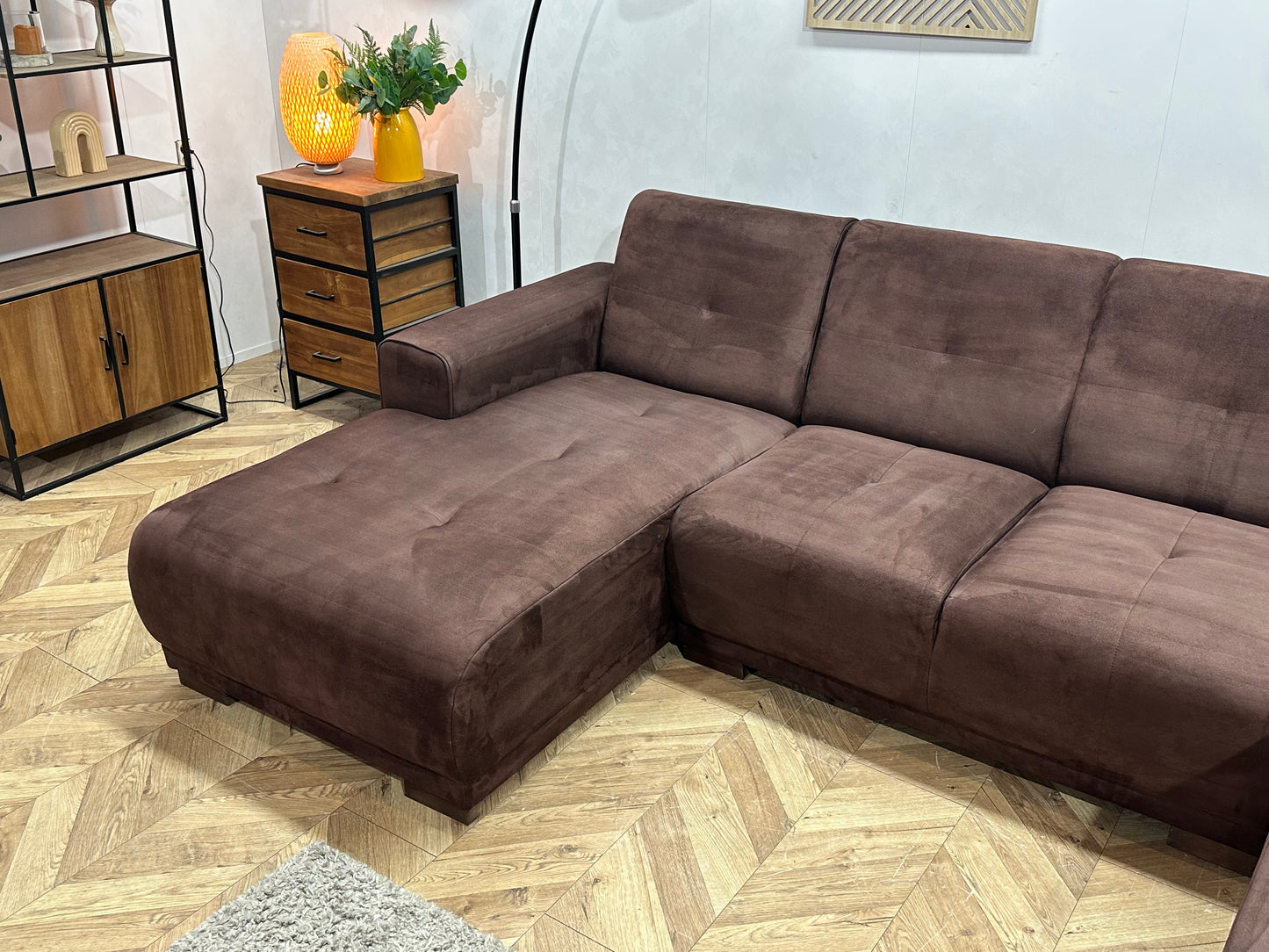 Bruine Suède Stoffen U Bank ~ Vaste Kussens