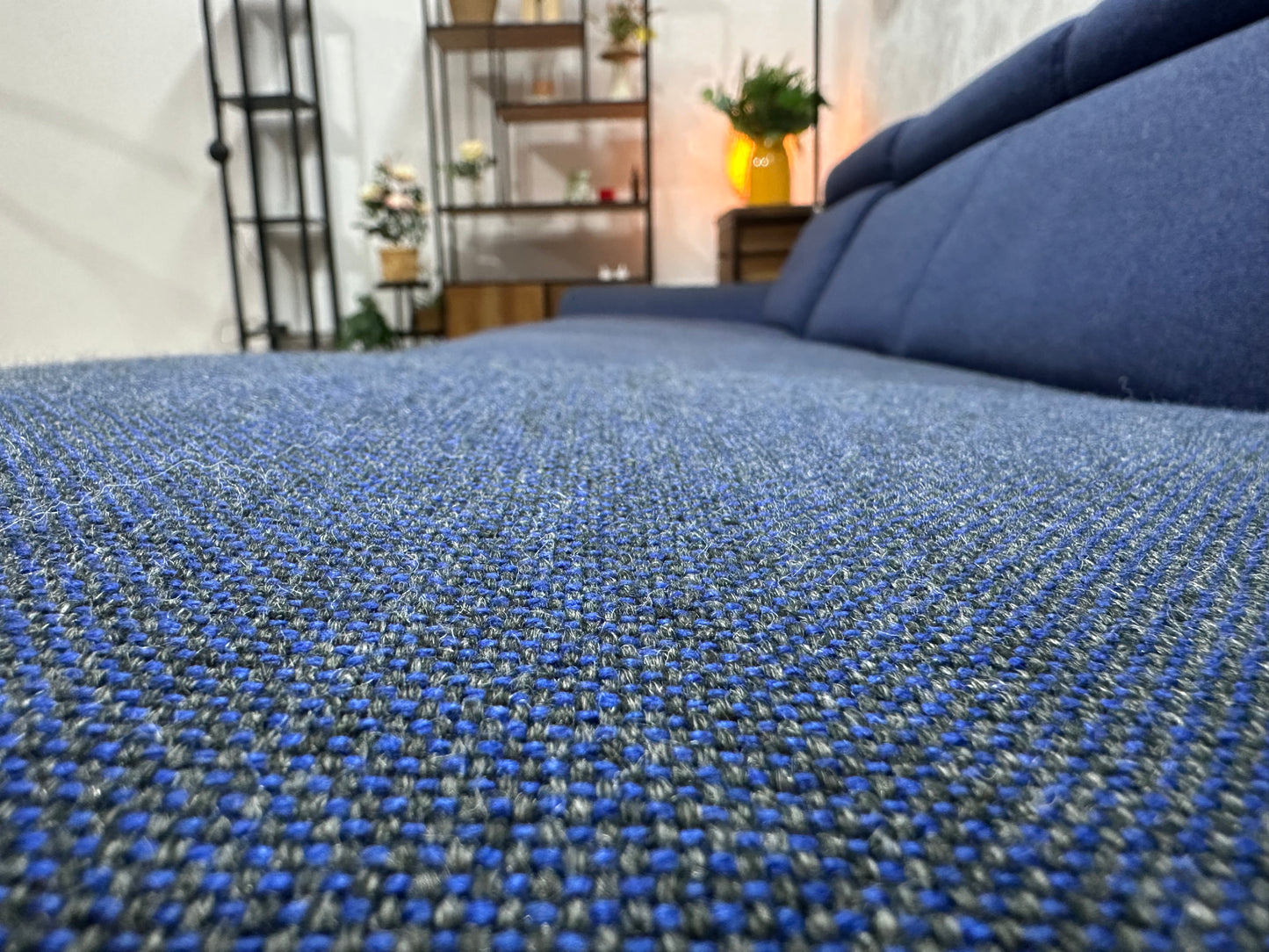 Montèl Blauwe Rechte Bank Inc Hocker ~ Verstelbare Arm/Hoofdsteunen