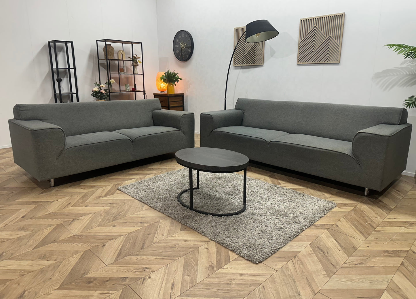 Grijze Banken Set ~ Vaste Kussens