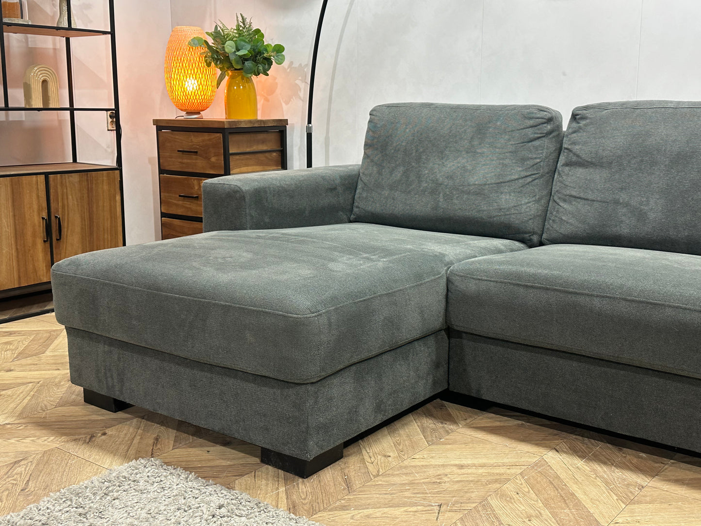 Antraciet Suède Stoffen U Bank ~ Losse Kussens Met Afneembare Hoezen