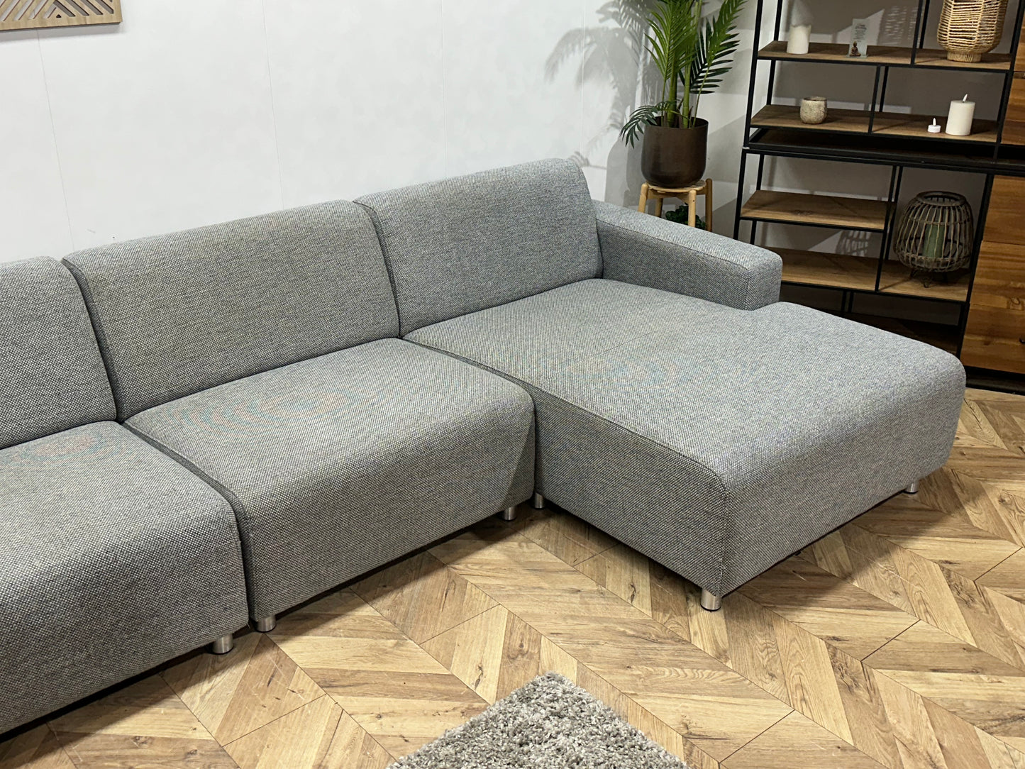 Licht Grijze Ruime U Bank ~ Vaste Kussens