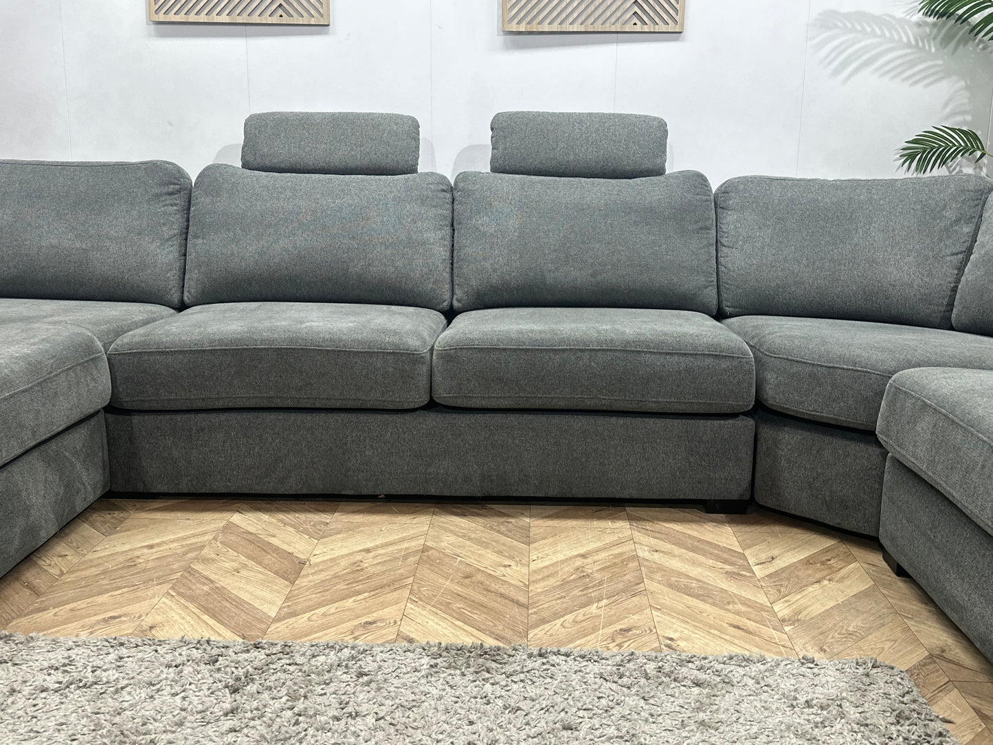 Antraciet Suède Stoffen U Bank ~ Losse Kussens Met Afneembare Hoezen