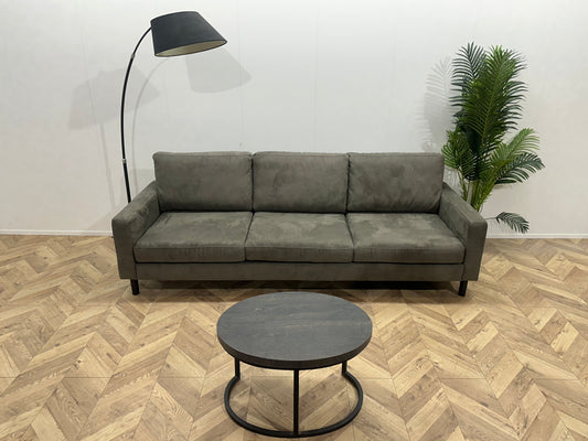 Antraciet Suède Stoffen 3-Zits Bank ~ Nieuwstaat