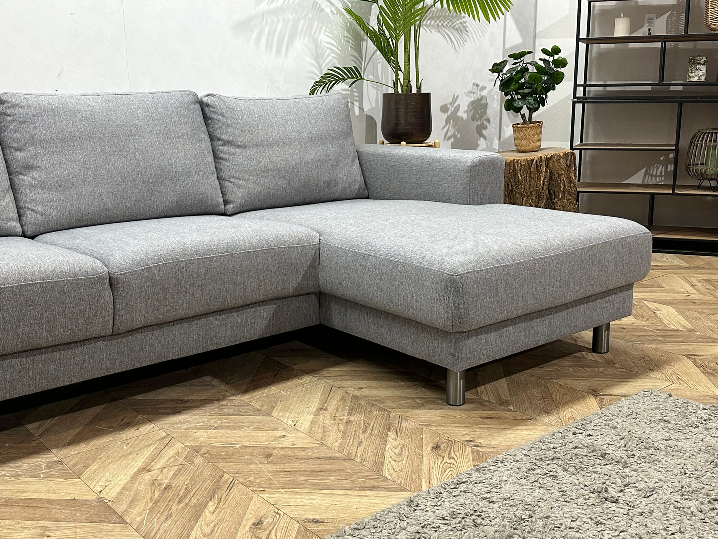 Licht Grijze U Bank ~ Losse Rugkussens Met Afneembare Hoezen