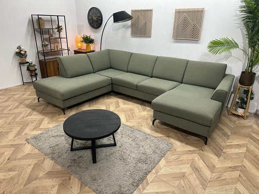 H&H Grijze U Bank ~ Losse Kussens Met Afneembare Hoezen