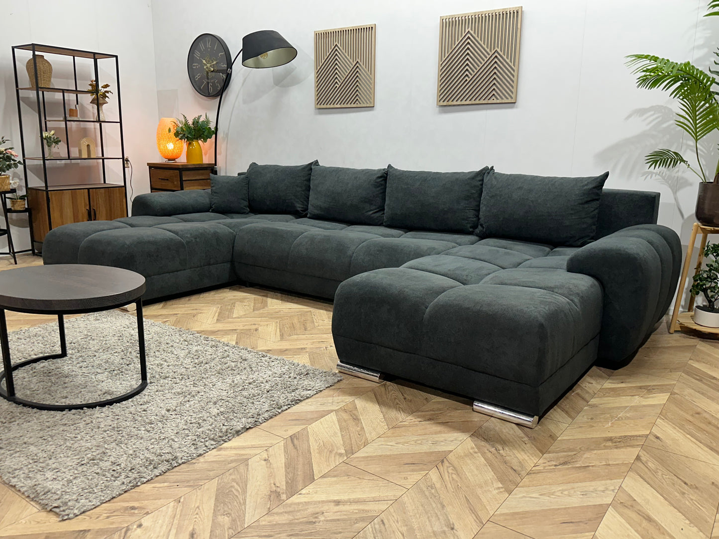 !Showroommodel! Antraciet Velvet U Bank