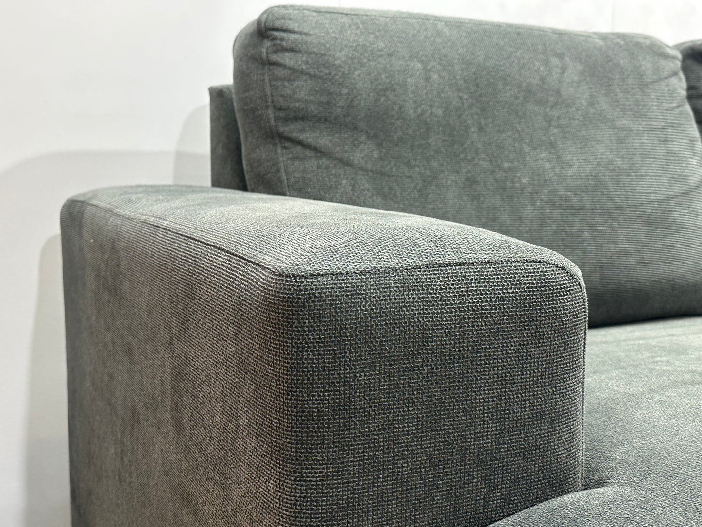 Antraciet Suède Stoffen U Bank ~ Losse Kussens Met Afneembare Hoezen