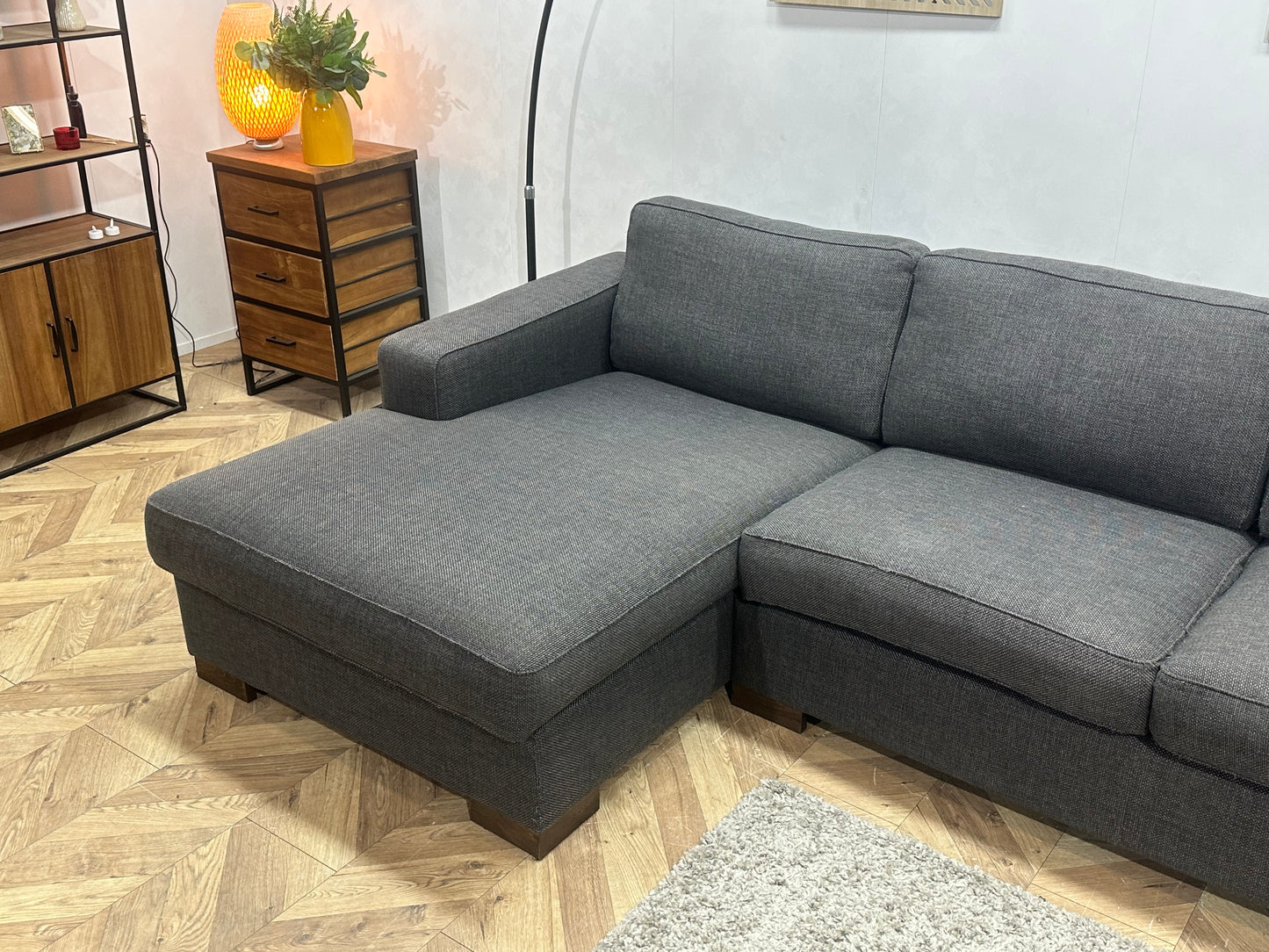 Antraciet Hoekbank ~ Losse Kussens Met Afneembare Hoezen