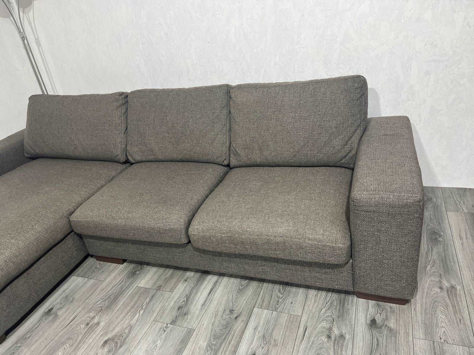 Grijze Hoek Bank ~ Losse Kussens