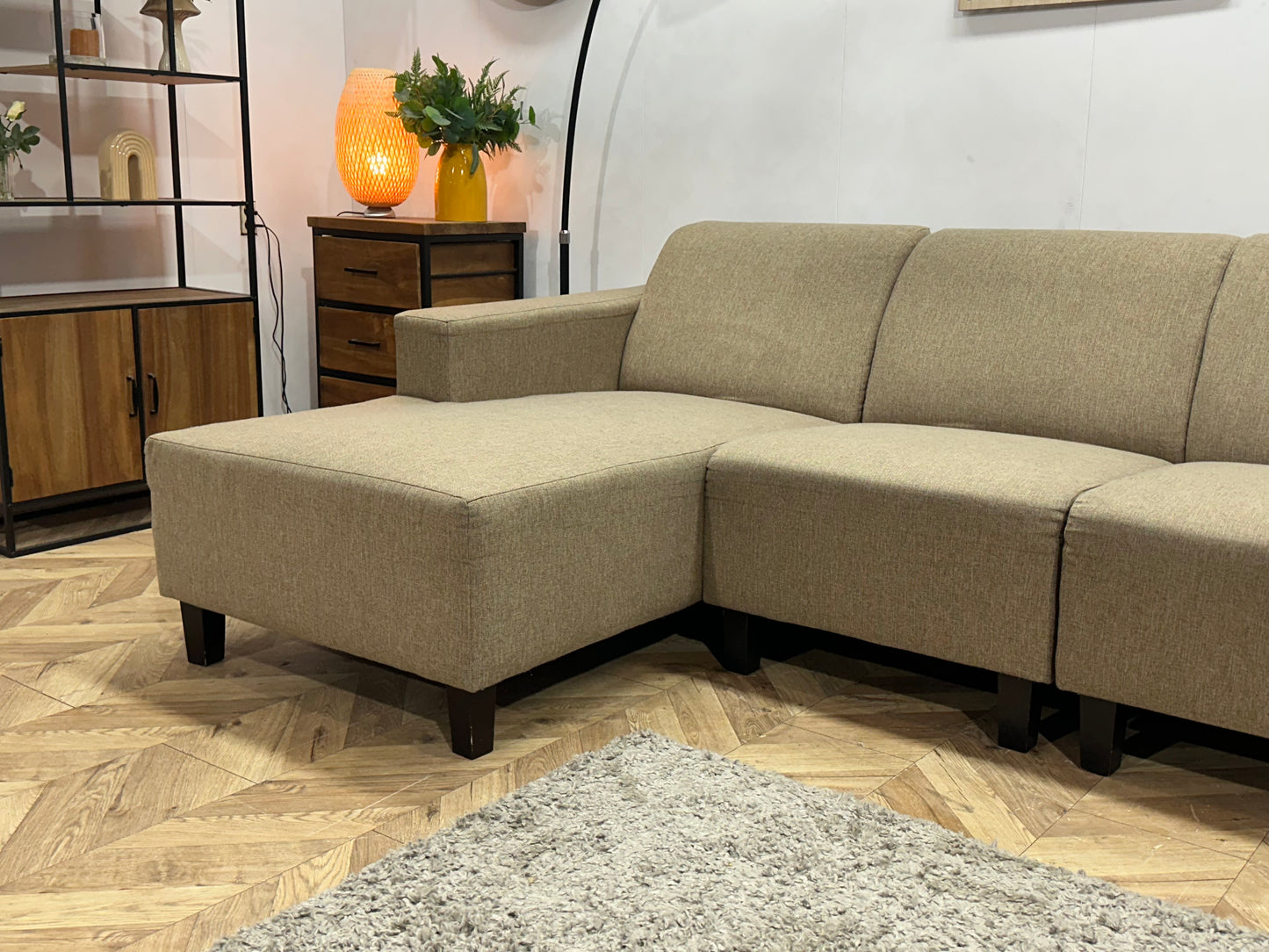 Beige U Bank ~ Vaste Kussens