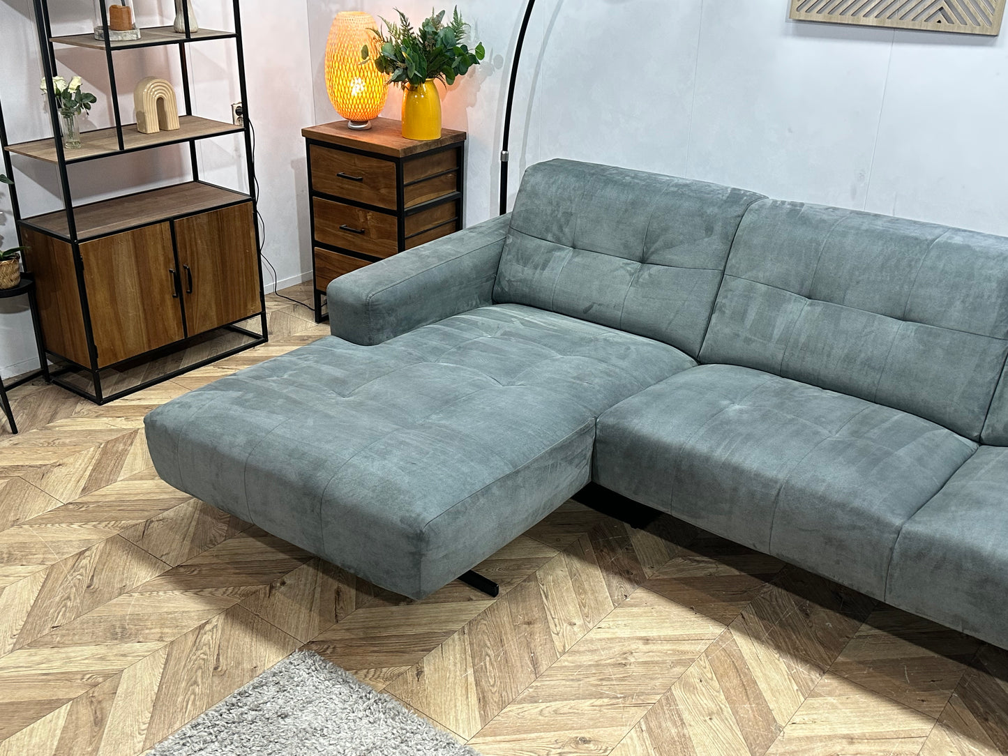 Montèl Grijze Suède Stoffen U Bank ~ Vaste Kussens