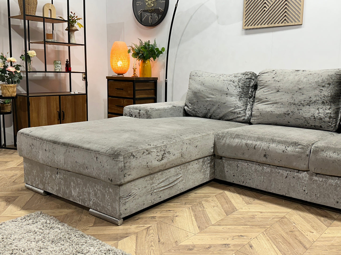 Grijze Velvet U Bank ~ Inruilvoordeel