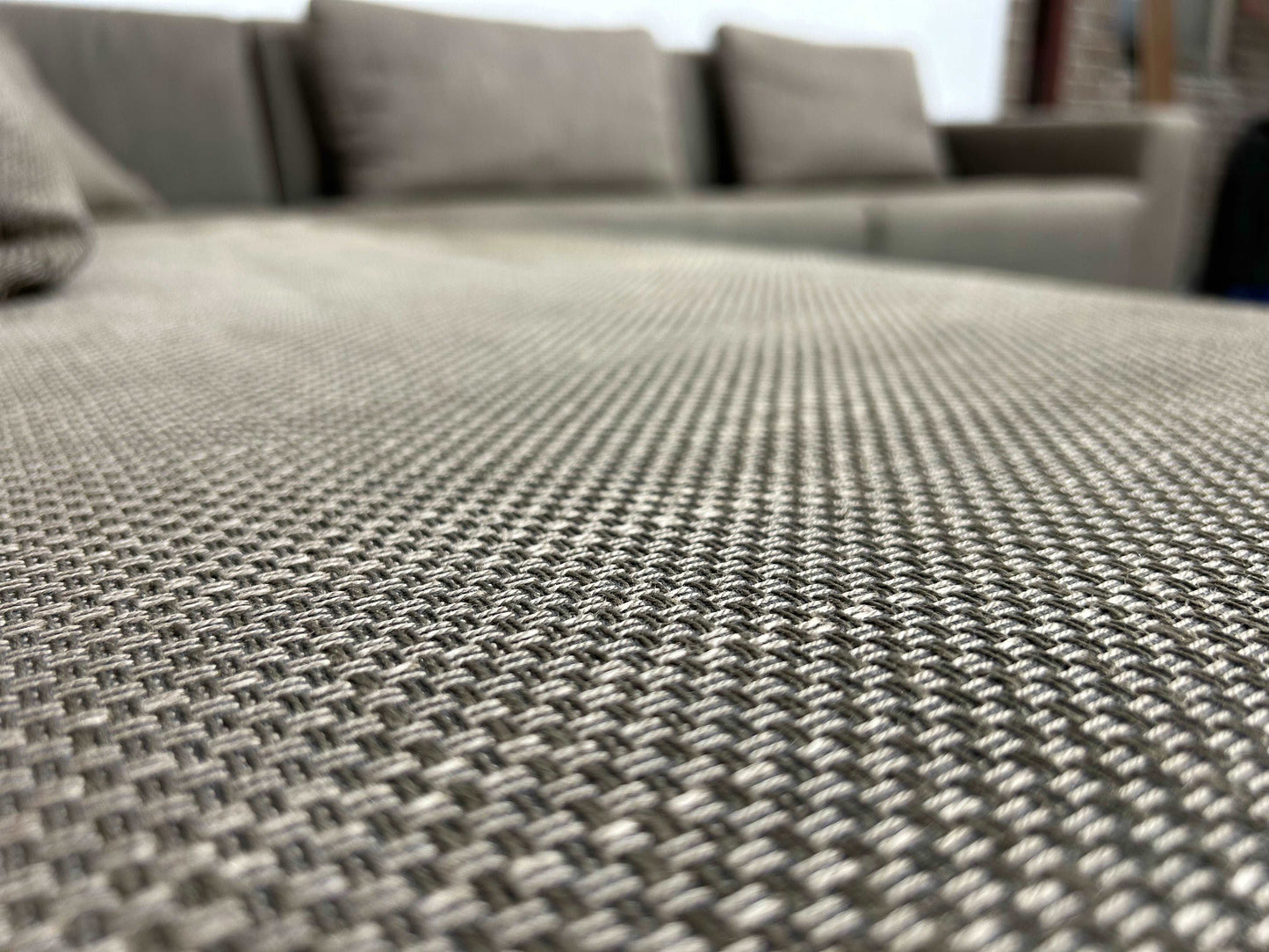 Taupe Hoekbank ~ Vaste Kussens