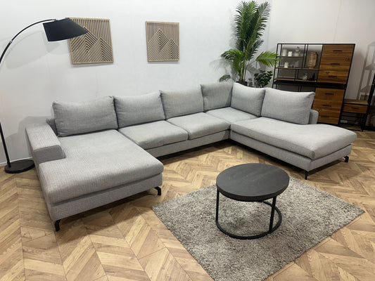 Licht Grijze U Bank ~ Losse Kussens Met Afneembare Hoezen