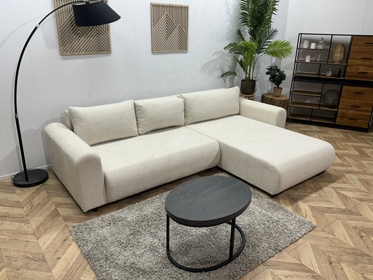 !Showroommodel! Witte Bouclé Hoekbank