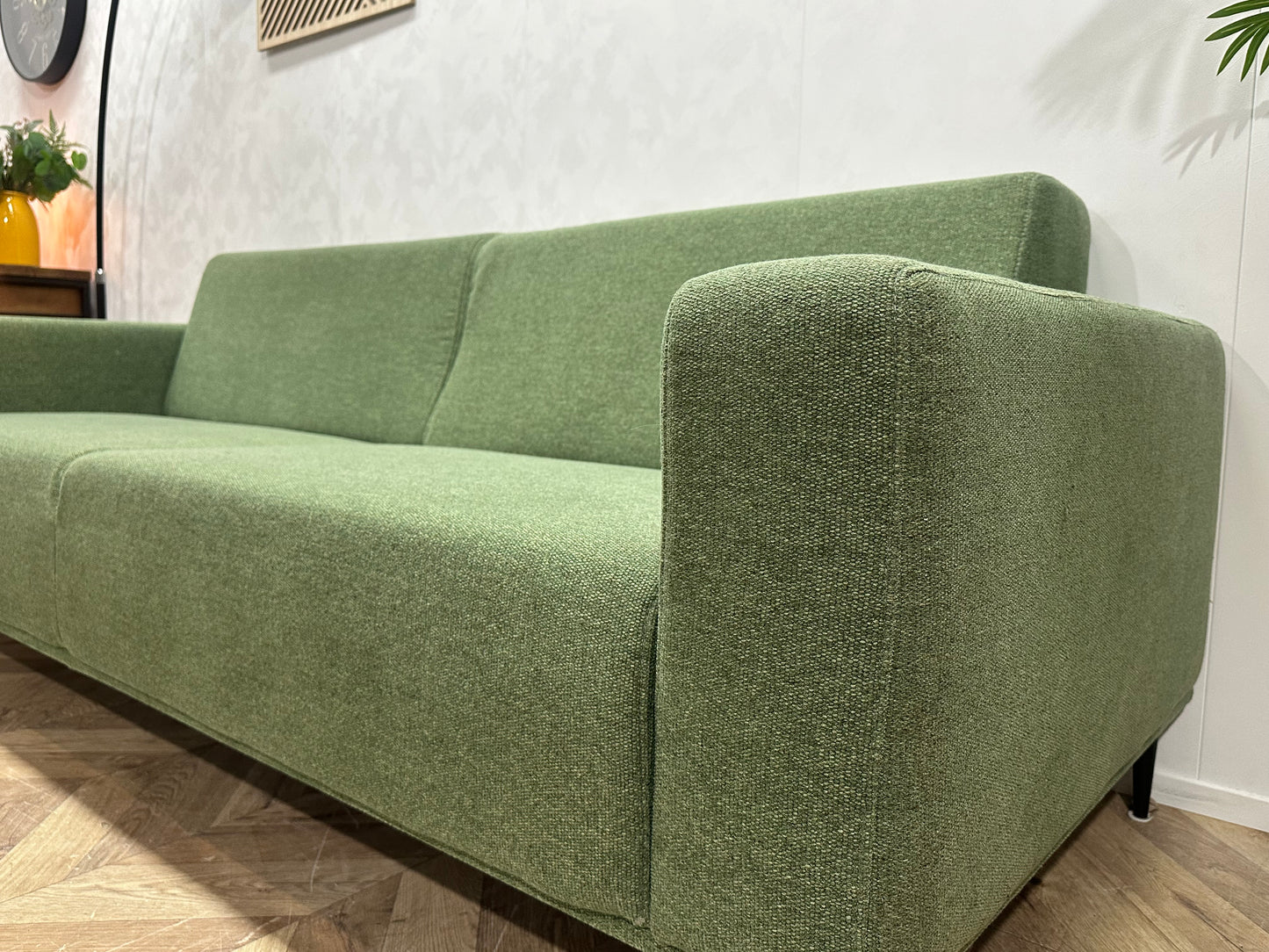 Goossens Groene Stoffen Banken Set Incl Hocker ~ Nieuwstaat