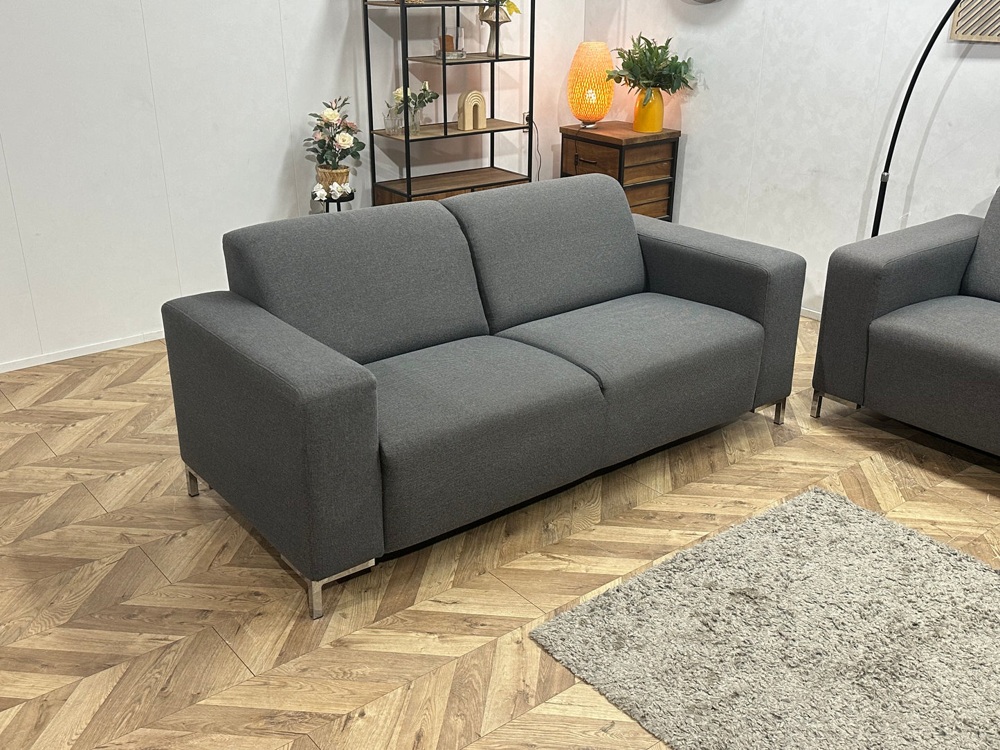 Antraciet Banken Set ~ Vaste Kussens