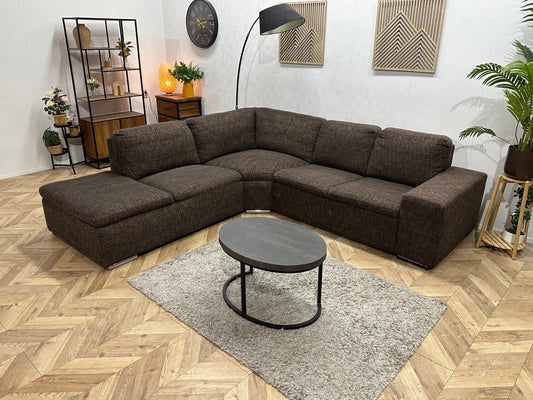 Bruine Hoekbank ~ Vaste Kussens