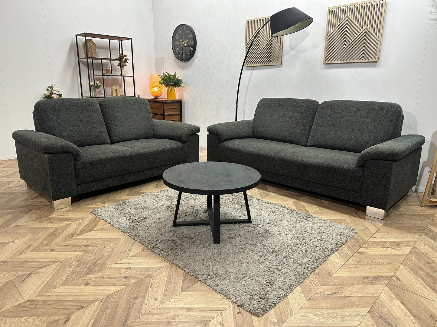 Antraciet Banken Set ~ Vaste Kussens