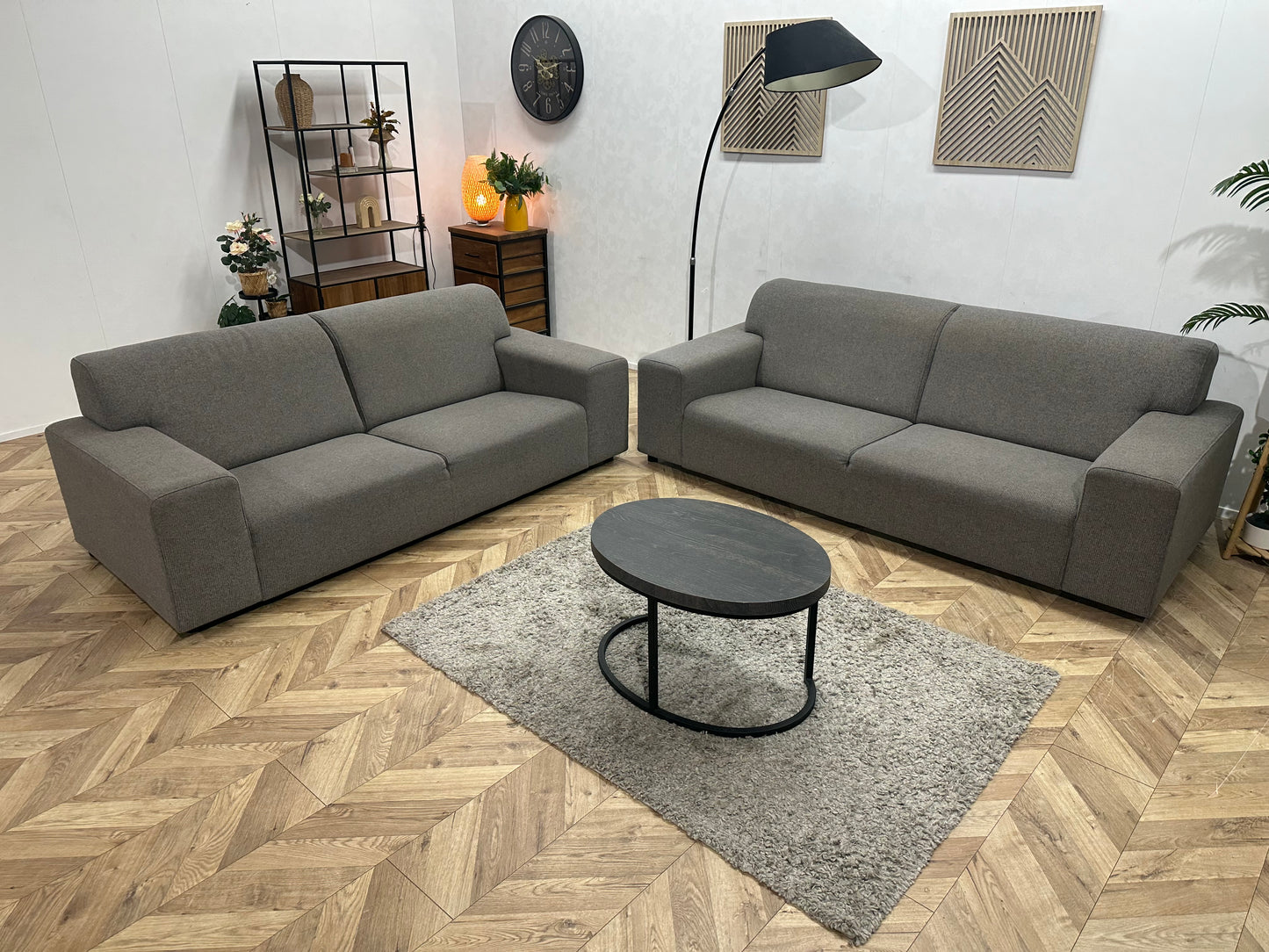 Grijze Banken Set ~ Vaste Kussens
