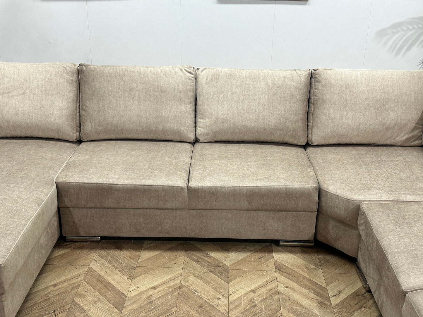 !Showroommodel! Beige Velvet U Bank