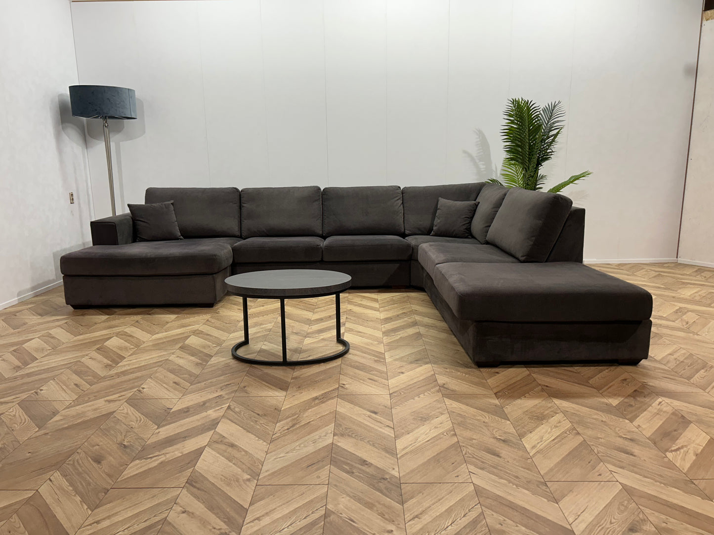 Antraciet U-Bank ~ Losse Kussens Met Afneembare Hoezen