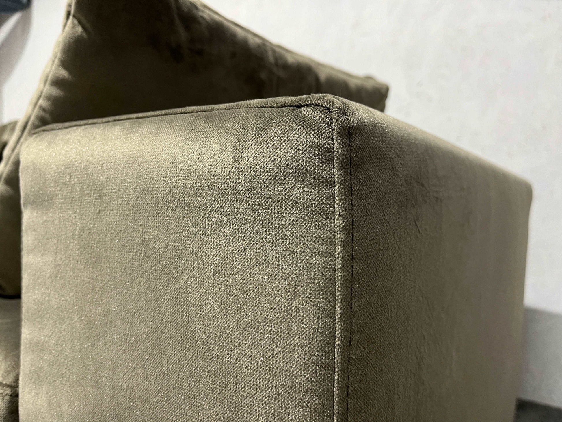Bruine Velvet Hoekbank ~ Nieuwstaat