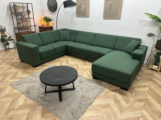 Groene U Bank ~ Vaste Kussens