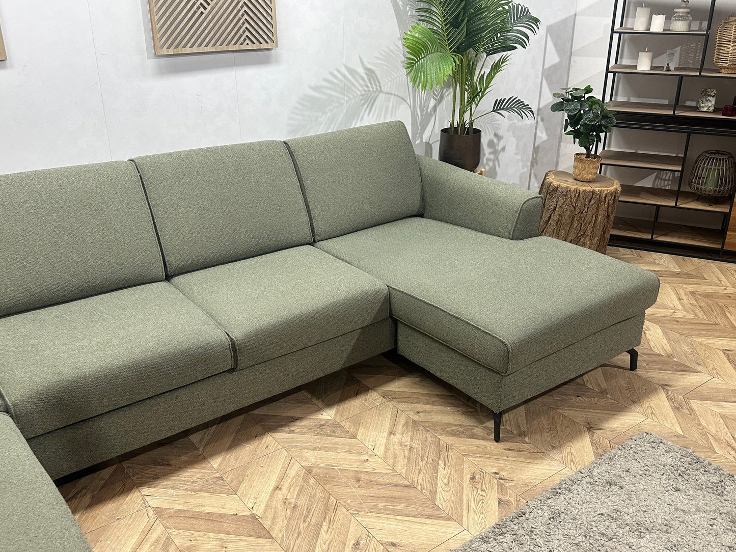 H&H Grijze U Bank ~ Losse Kussens Met Afneembare Hoezen