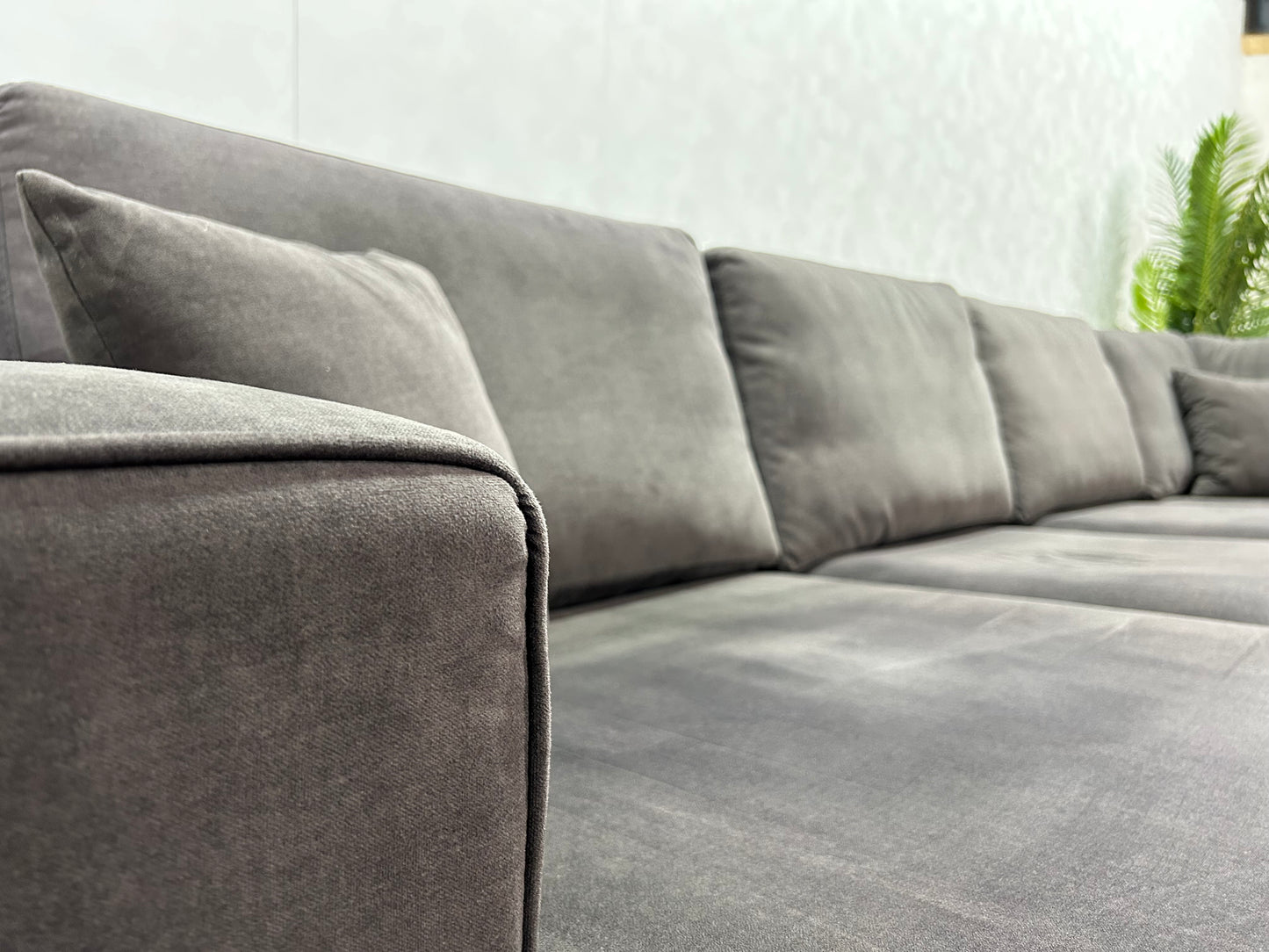 Antraciet U-Bank ~ Losse Kussens Met Afneembare Hoezen