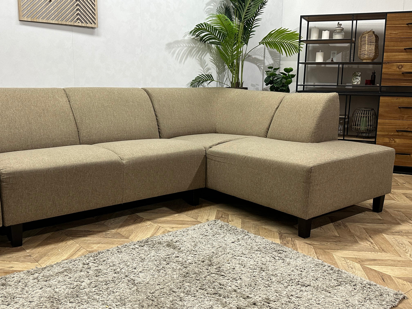 Beige U Bank ~ Vaste Kussens