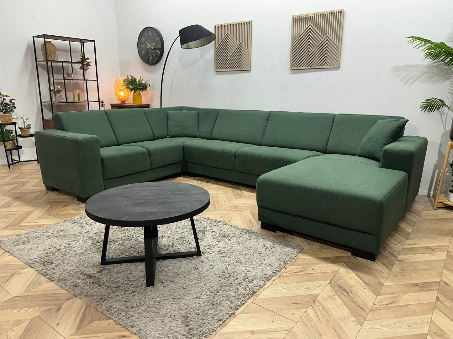 Groene U Bank ~ Vaste Kussens