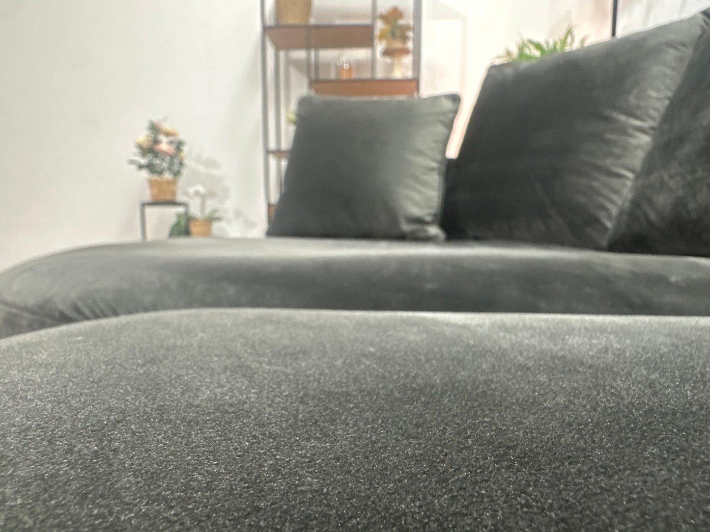 Urban Sofa Antraciet Design Velvet U Bank ~ Losse Kussens Met Afneembare Hoezen