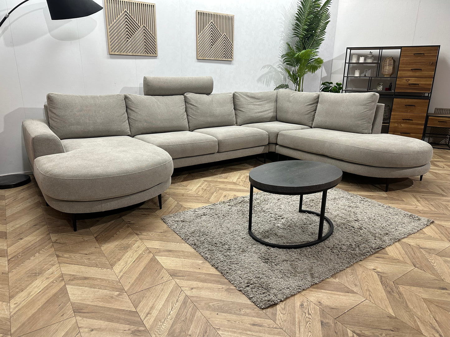 Grijze Design Hoekbank ~ Losse Kussens Met Afneembare Hoezen