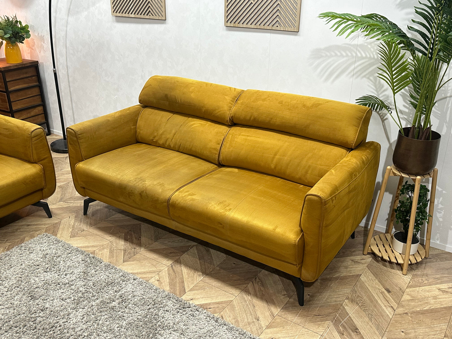 H&H Gele Suède Stoffen Banken Set